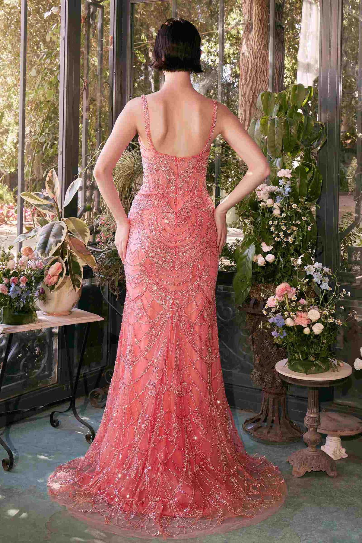Andrea & Leo A1363 Dress Fitted Beaded Evening Gown