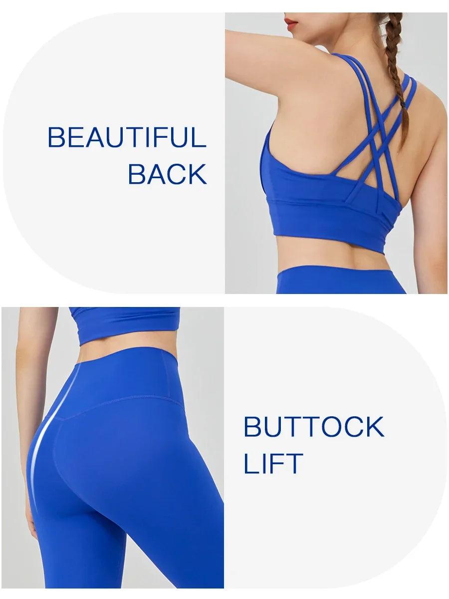2 Piece Yoga Clothes Women's Tracksuit Athletic Wear Pilates Fitness Suit