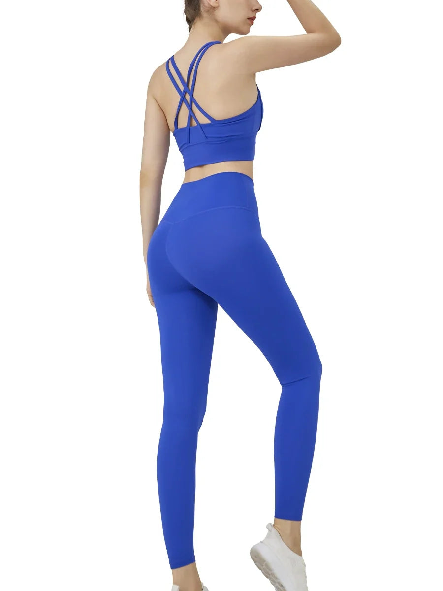 2 Piece Yoga Clothes Women's Tracksuit Athletic Wear Pilates Fitness Suit