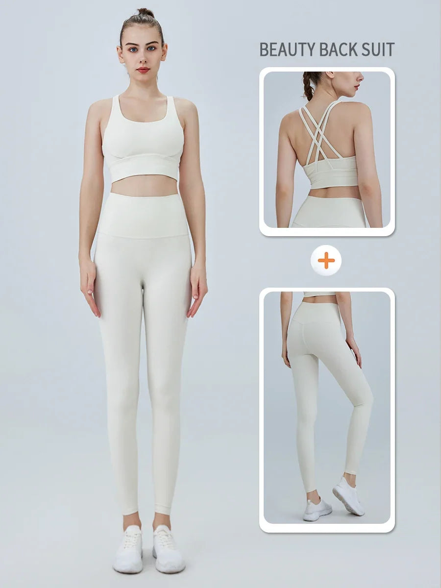 2 Piece Yoga Clothes Women's Tracksuit Athletic Wear Pilates Fitness Suit