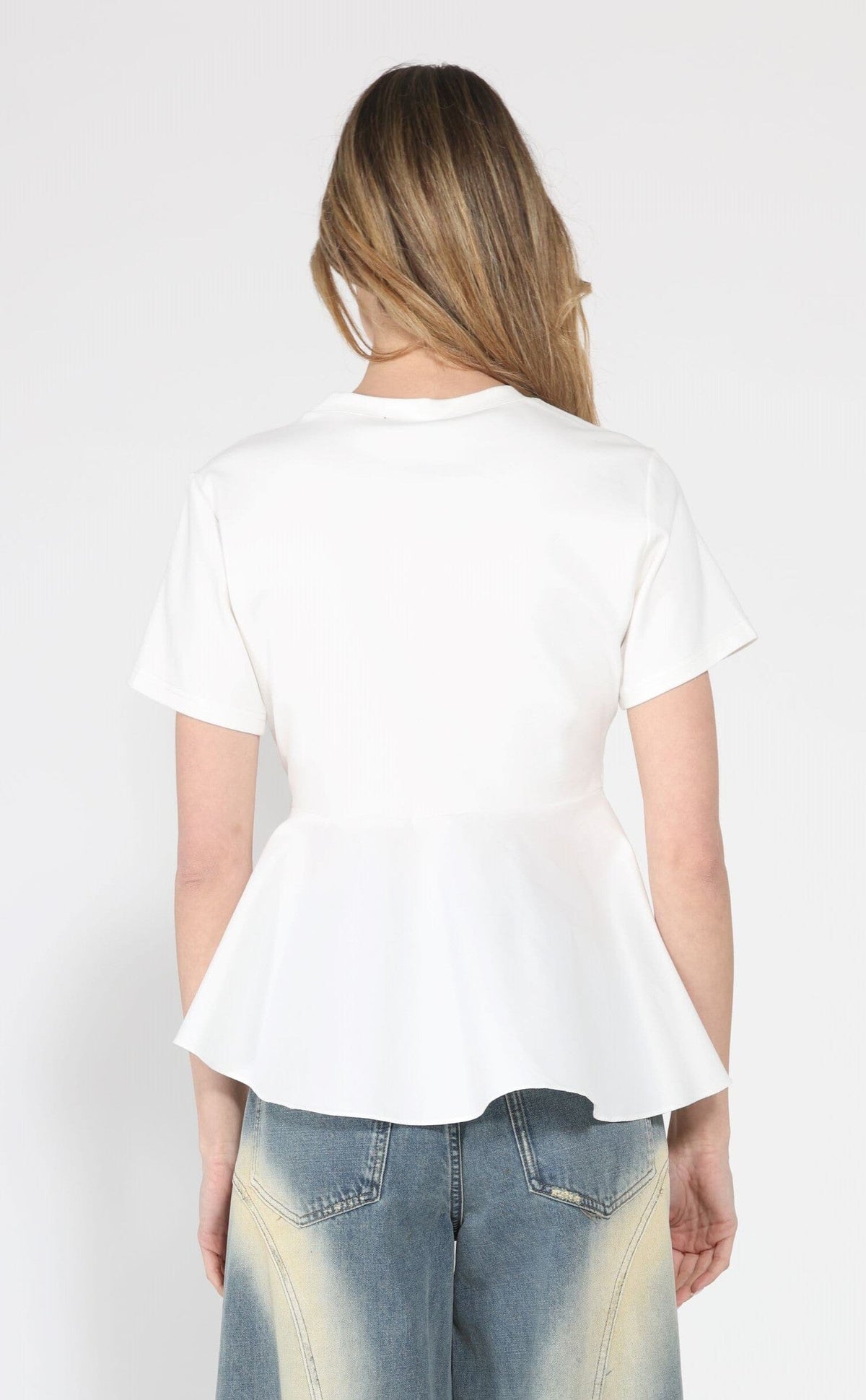 Gracia Fashion Women's Crew Neck Oversized Bow Top