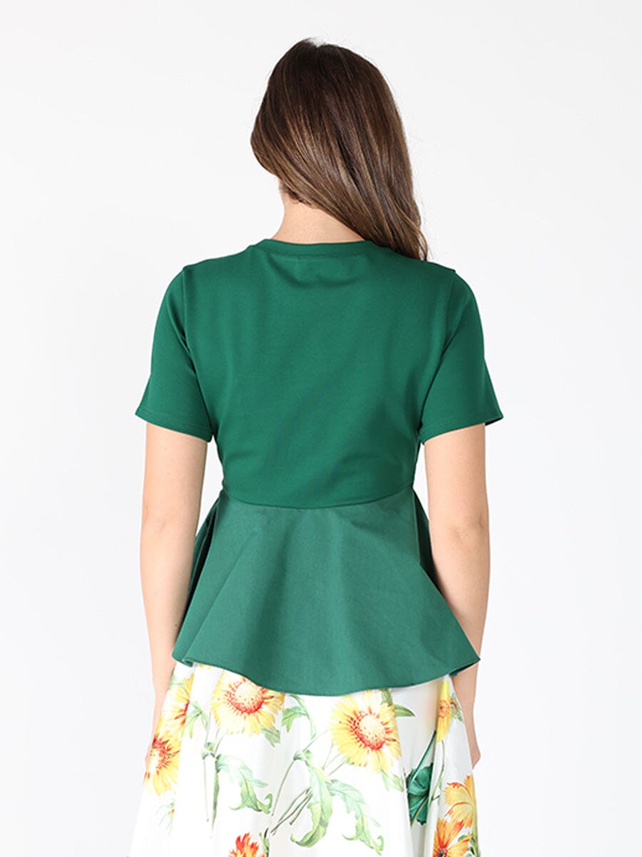 Gracia Fashion Women's Crew Neck Oversized Bow Top