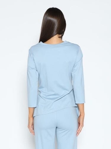 Gracia Fashion Women's Thick Long Sleeve Shirt with Waist Tie