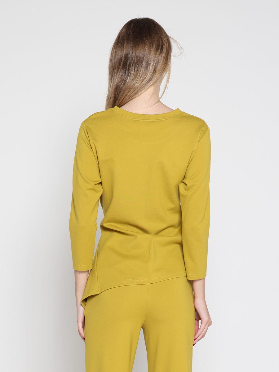 Gracia Fashion Women's Thick Long Sleeve Shirt with Waist Tie