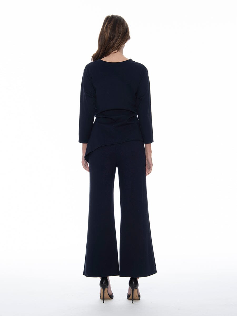 Gracia Fashion Women's Thick Long Sleeve Shirt with Waist Tie